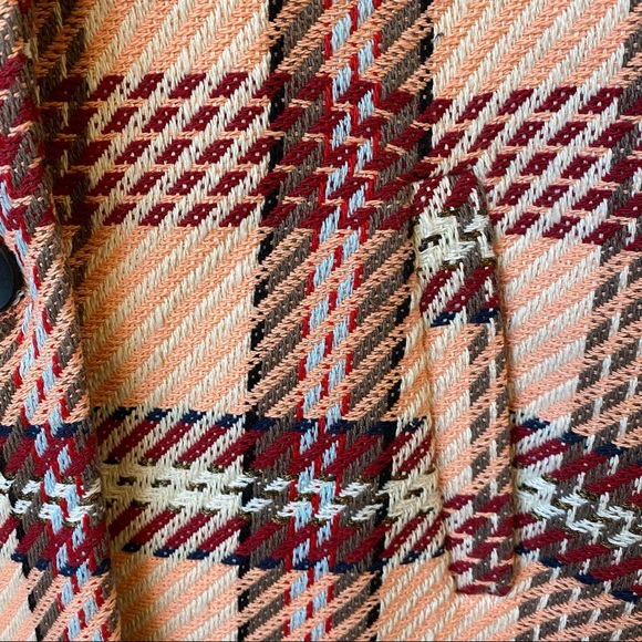 Stradivarius Plaid Checked Tweed Style Coat - Picture 6 of 10